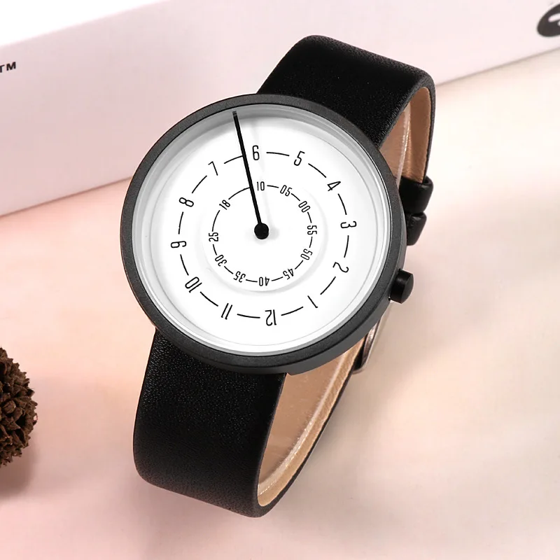 2020 kreative Uhren Mode Einfa – Leather Watch Band Men Bewertung und Preis